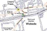 Anfahrtskizze zur Praxis in Dortmund-Wickede